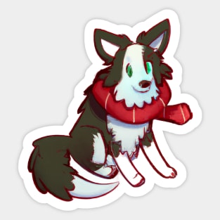 Cute Border Collie Drawing Sticker